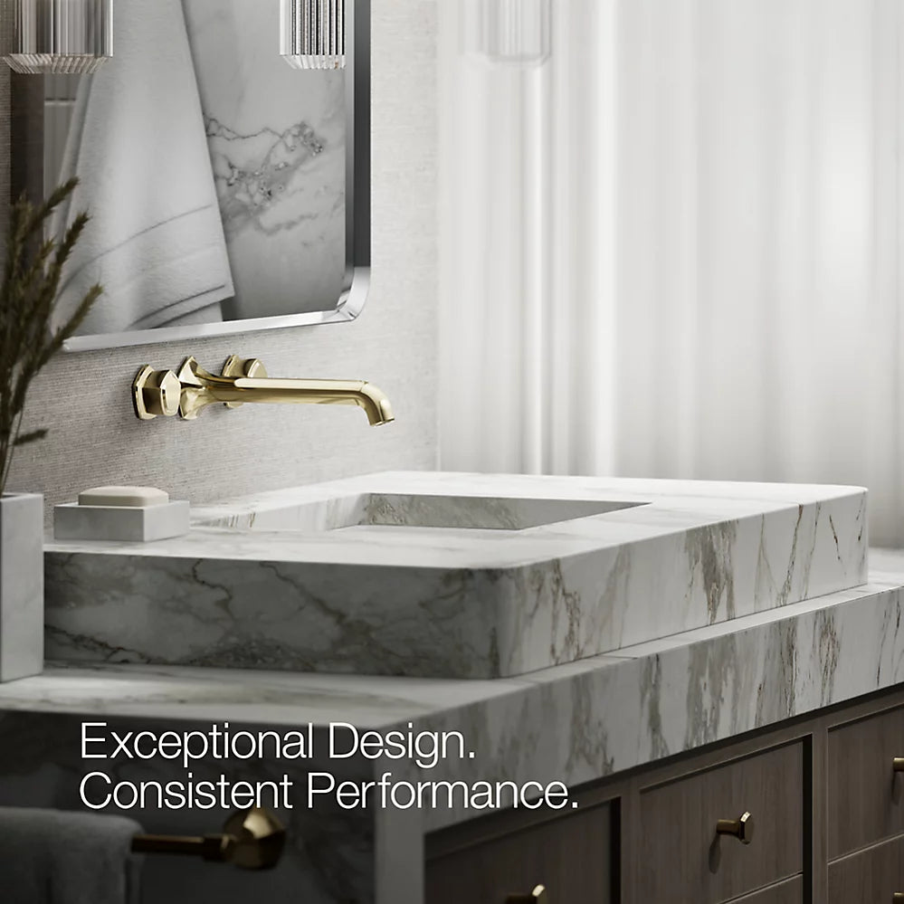 Occasion® Wall-mount bathroom sink faucet Knob handle trim, 1.2 gpm