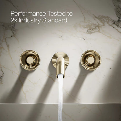 Components® Wall-mount bathroom sink faucet Industrial handle trim