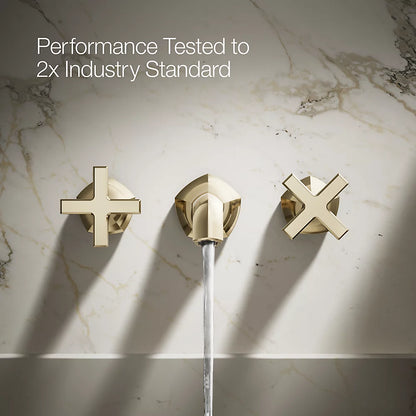 Occasion® Wall-mount bathroom sink faucet Cross handle trim, 1.2 gpm