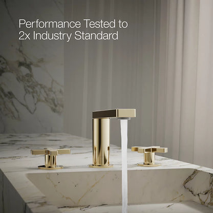 Composed® Widespread bathroom sink faucet with Cross handles, 1.2 gpm