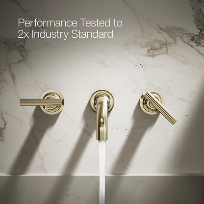 Purist® Wall-mount bathroom sink faucet trim with Lever handles, 1.2 gpm