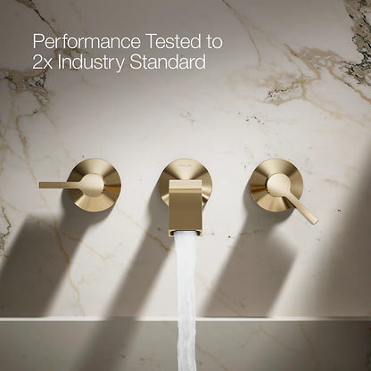 Components® Wall-mount bathroom sink faucet spout with Ribbon design, 1.2 gpm