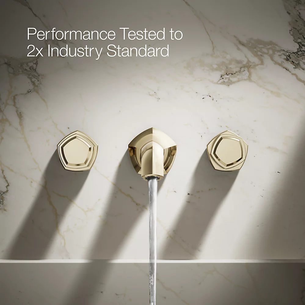 Occasion® Wall-mount bathroom sink faucet Knob handle trim, 1.2 gpm