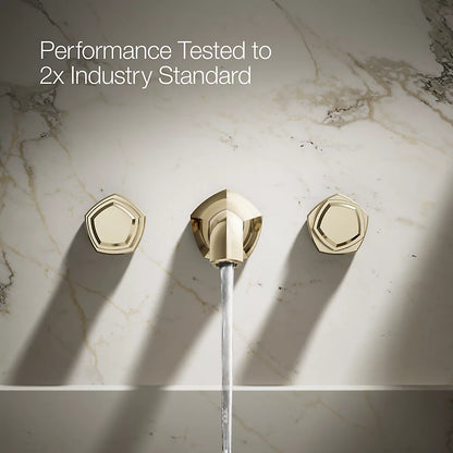 Occasion® Wall-mount bathroom sink faucet Knob handle trim, 1.2 gpm