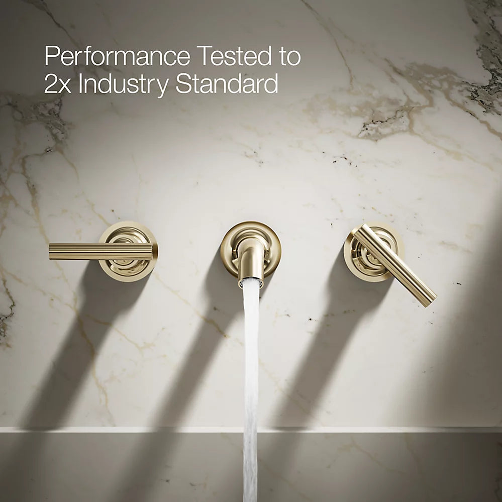 Purist® Wall-mount bathroom sink faucet trim with Lever handles, 1.2 gpm