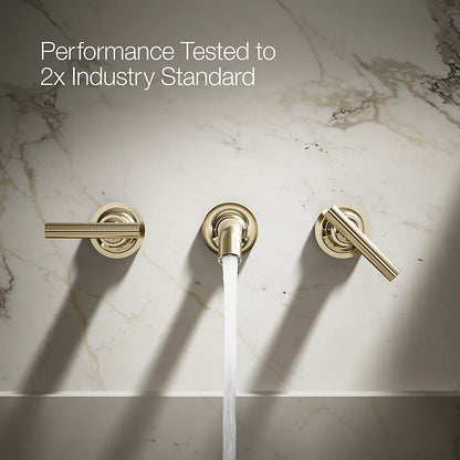 Purist® Wall-mount bathroom sink faucet trim with Lever handles, 1.2 gpm
