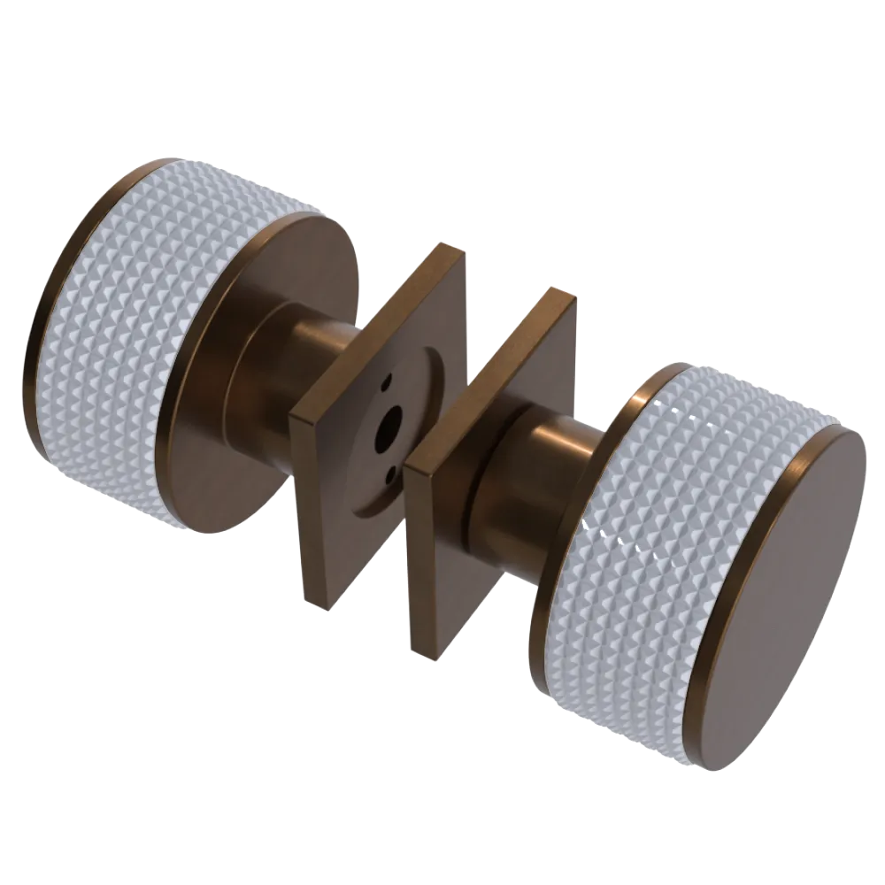 Rubinet Shower Door Knob (set) Tuscan Brass