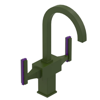 Rubinet Single Hole Dual Handle Lav. Set. (less drain) Green Envy