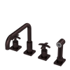 Rubinet Widespread Kitchen Set with Genesis Spout with Hand Spray Oil Rubbed Bronze
