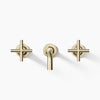 Purist® Wall-mount bathroom sink faucet trim with Cross handles, 1.2 gpm