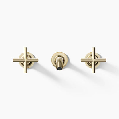 Purist® Wall-mount bathroom sink faucet trim with Cross handles, 1.2 gpm