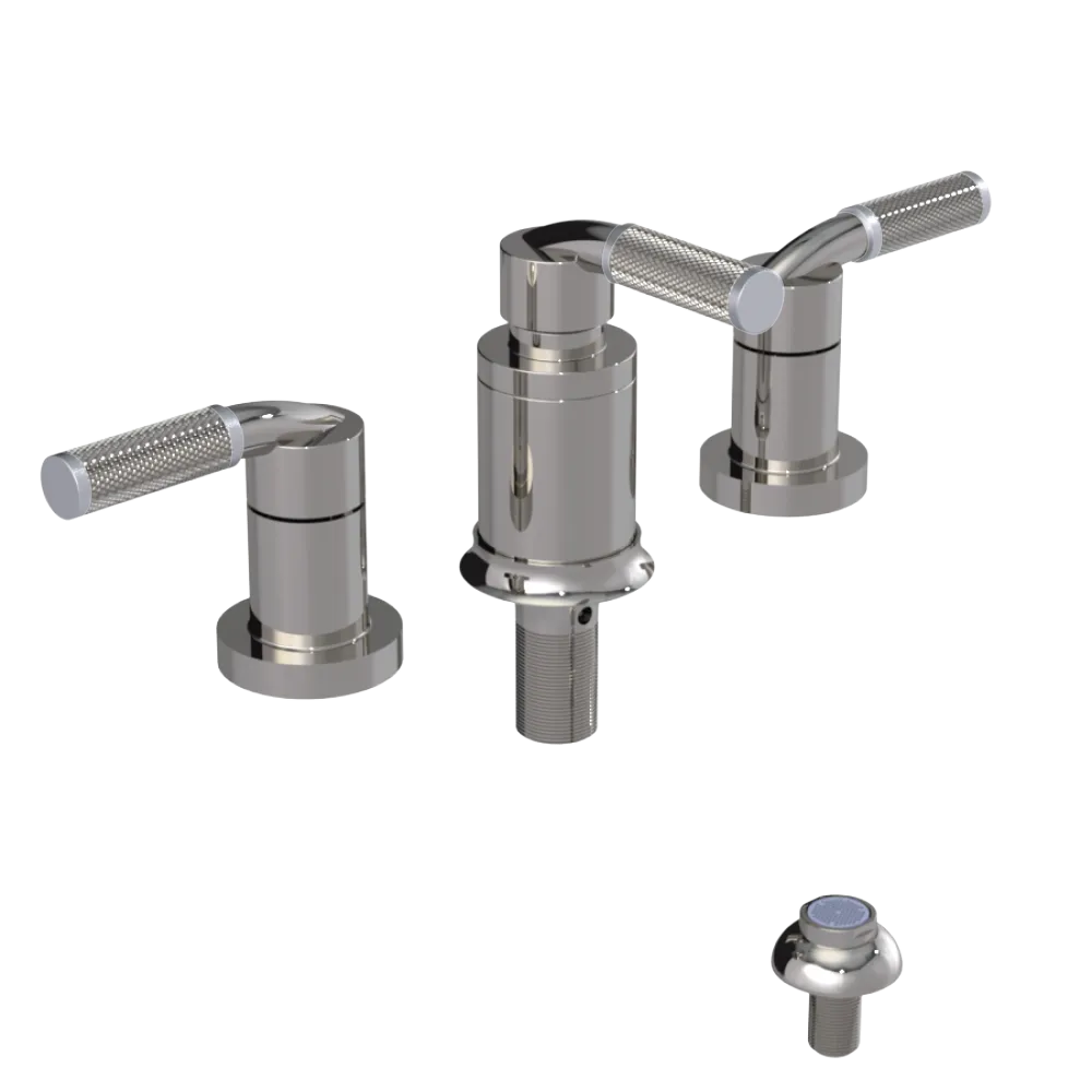 Rubinet Bidet Fitting with Spray, Diverter, and Vacum Breaker (Less Drain) Polished Nickel
