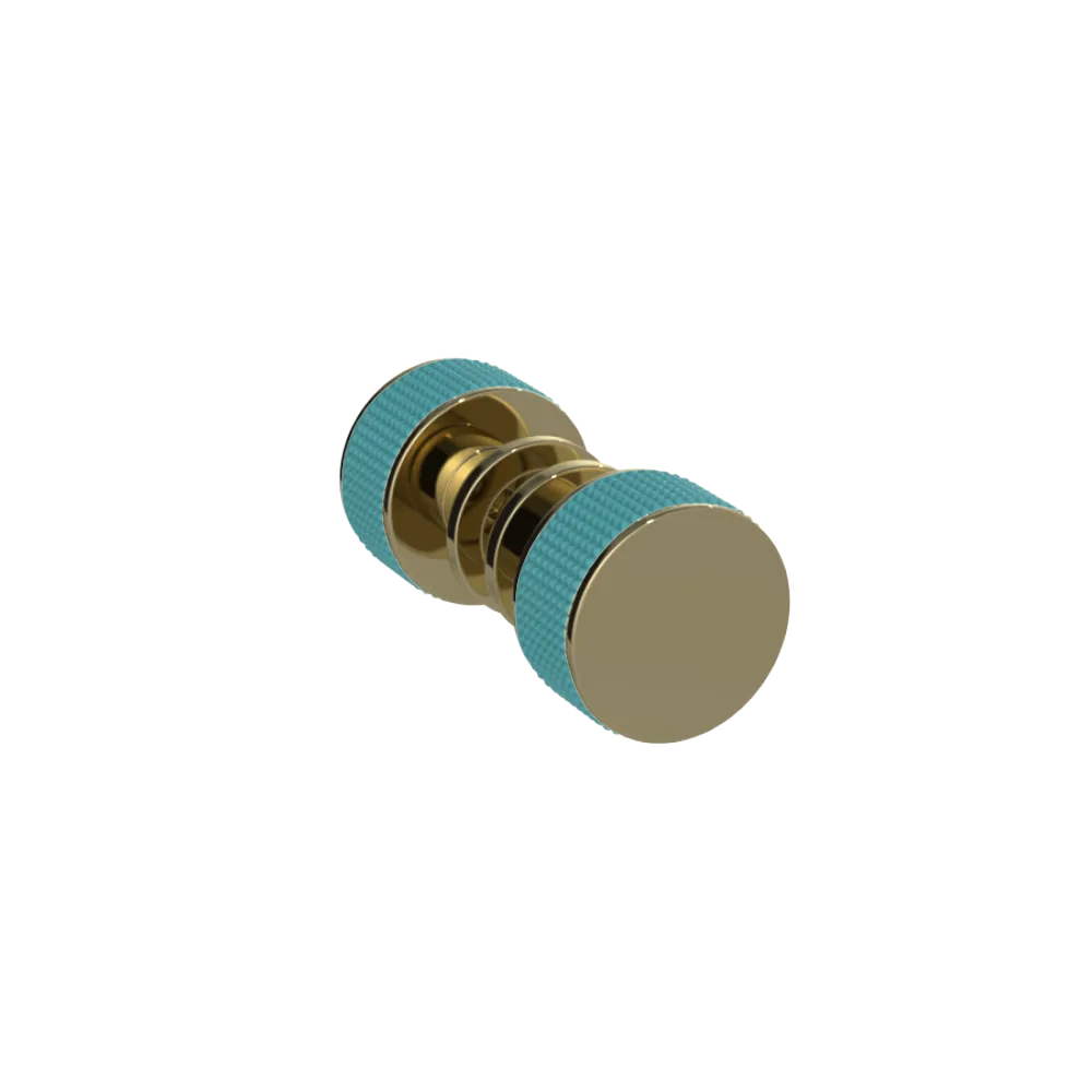 Rubinet Shower Door Knob (set) Natural Brass