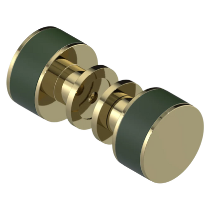 Rubinet Shower Door Knob (set) Natural Brass
