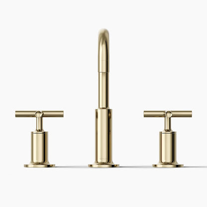 Purist® Widespread bathroom sink faucet with Cross handles, 1.2 gpm