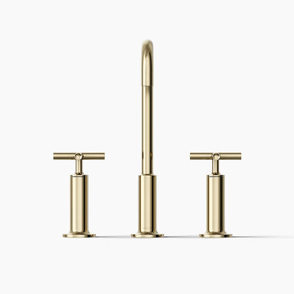 Purist® Widespread bathroom sink faucet with Cross handles, 1.2 gpm