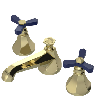 Rubinet Widespread Lav. Set. (less drain) Gold