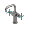 Rubinet Single Hole Dual Handle Lav. Set. (less drain) Polished Nickel