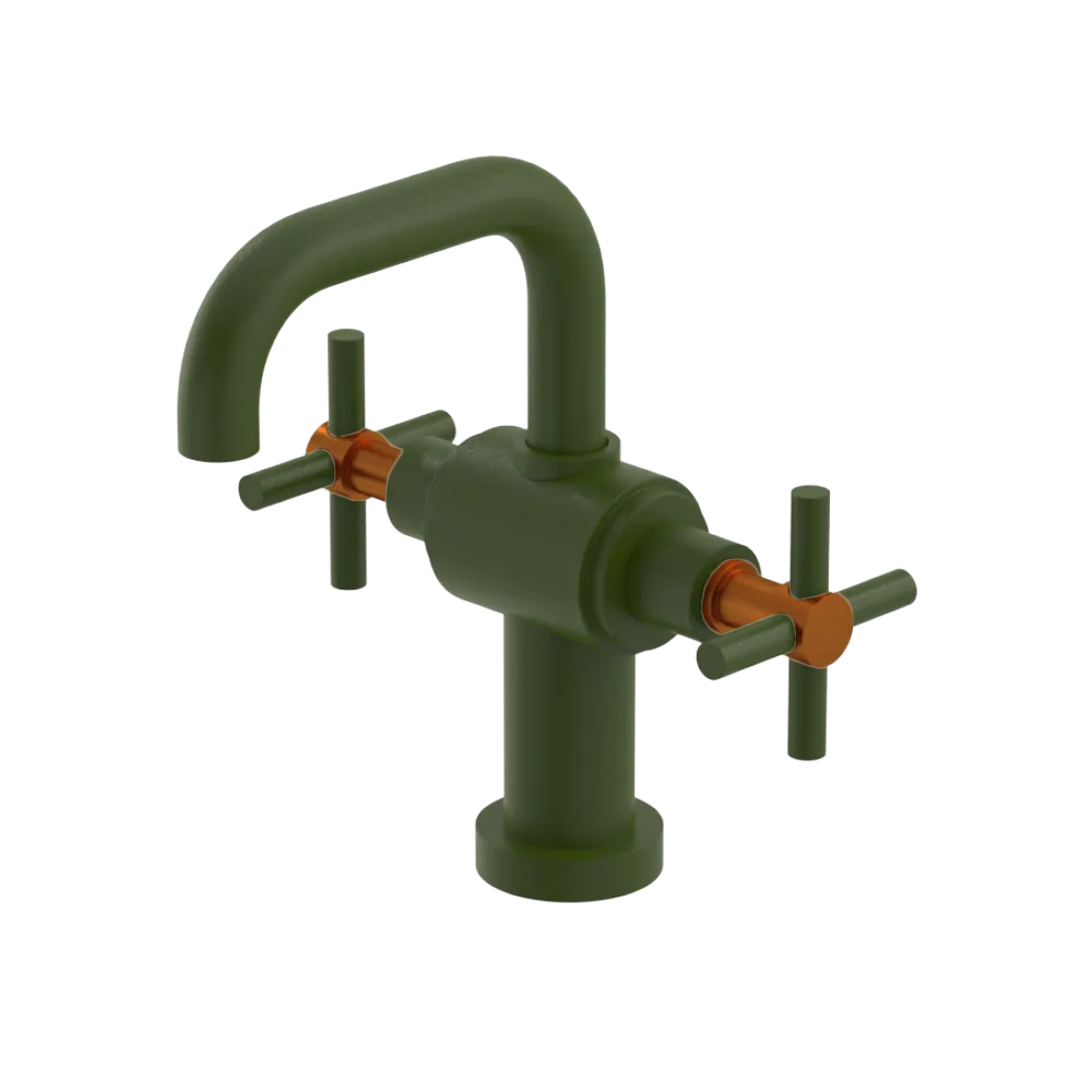 Rubinet Single Hole Dual Handle Lav. Set. (less drain) Green Envy