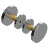 Rubinet Shower Door Knob (set) Satin Nickel