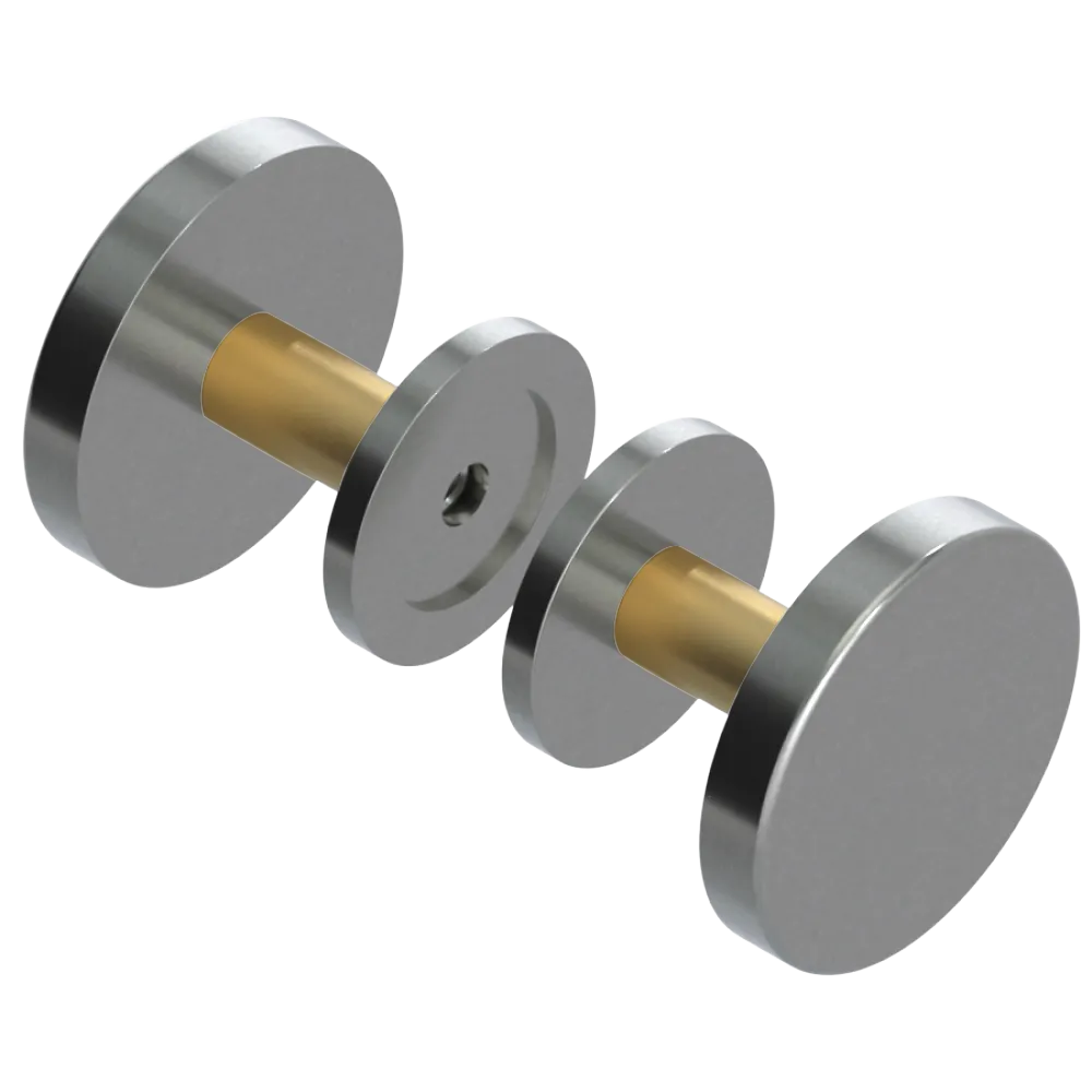 Rubinet Shower Door Knob (set) Satin Nickel