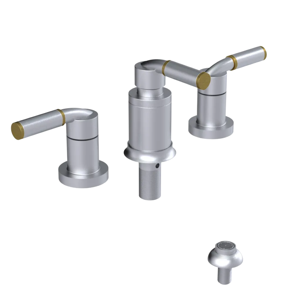 Rubinet Bidet Fitting with Spray, Diverter, and Vacuum Breaker (less drain) Satin Chrome