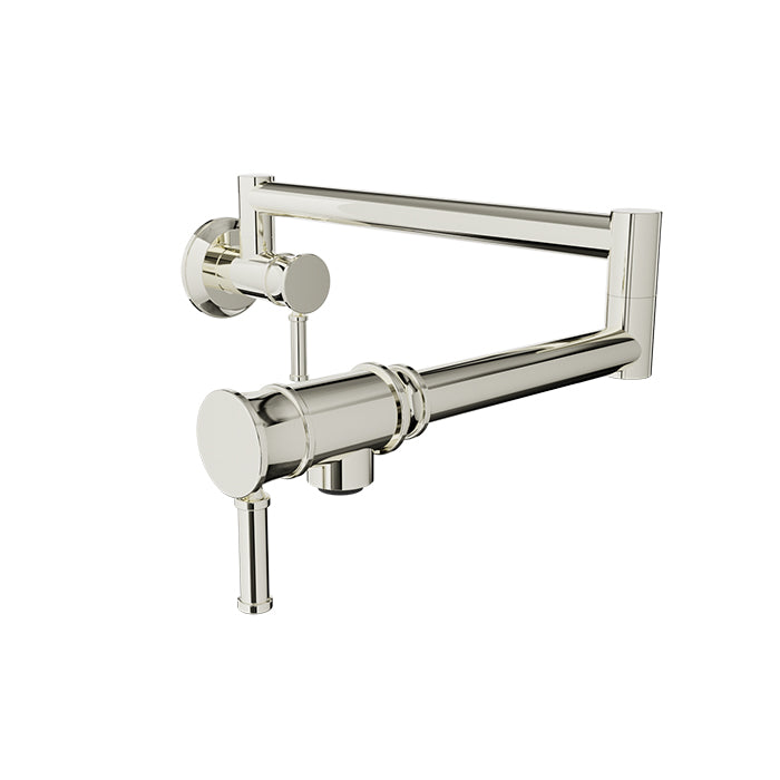 Baril Single-hole wall-mounted pot filler with two handles