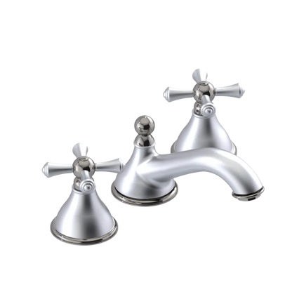 Rubinet Widespread Lav. Set. (less drain) Satin Chrome