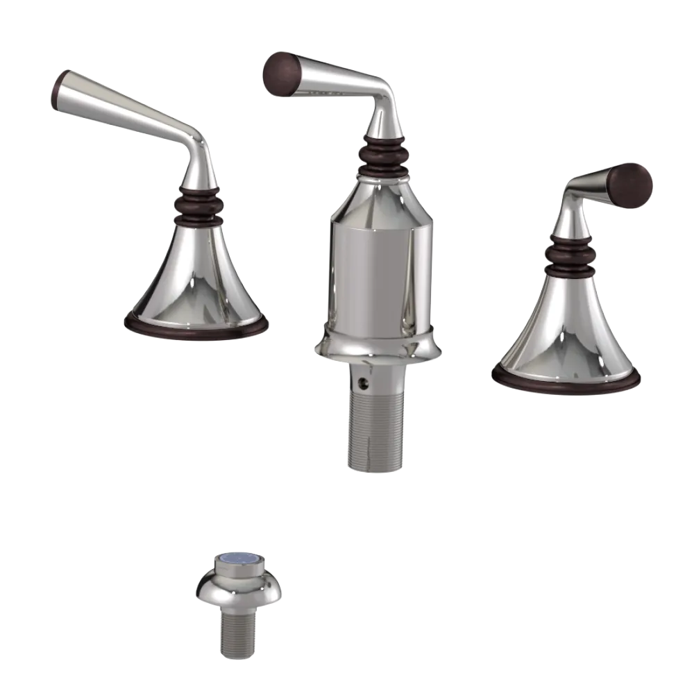 Rubinet Bidet Fitting with Spray, Diverter, and Vacum Breaker (Less Drain) Polished Nickel