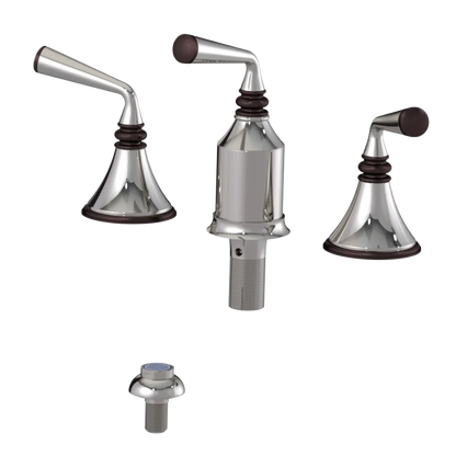 Rubinet Bidet Fitting with Spray, Diverter, and Vacum Breaker (Less Drain) Polished Nickel