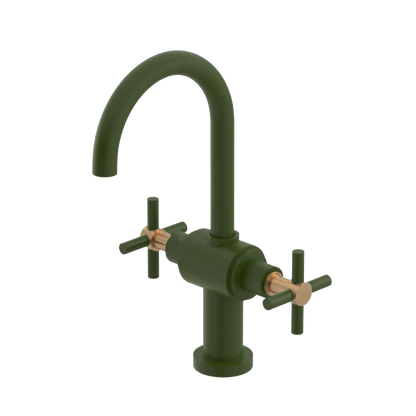 Rubinet Single Hole Dual Handle Lav. Set with LaSalle Spout (less drain) Green Envy