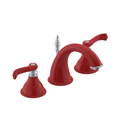 Rubinet Widespread Lav. Set. (less drain) Red
