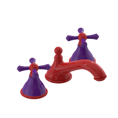 Rubinet Widespread Lav. Set. (less drain) Red