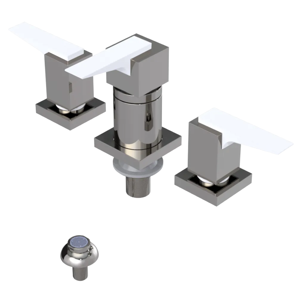 Rubinet Bidet Fitting with Spray, Diverter, and Vacuum Breaker (less drain) Polished Nickel