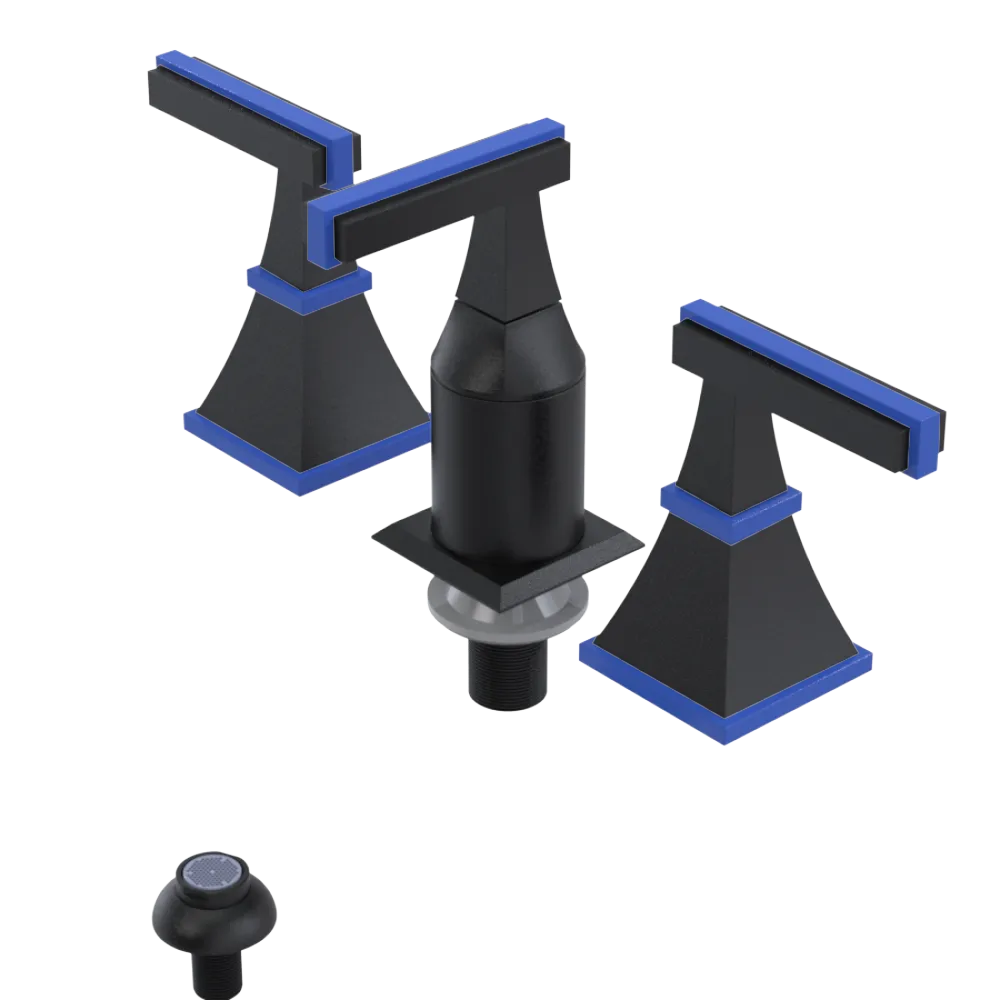Rubinet Bidet Fitting with Spray, Diverter, and Vacum Breaker (Less Drain) Matt Black