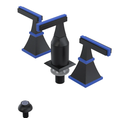 Rubinet Bidet Fitting with Spray, Diverter, and Vacum Breaker (Less Drain) Matt Black