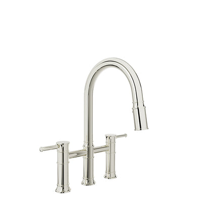 Baril Bridge kitchen faucet with 2-function pull-down spray