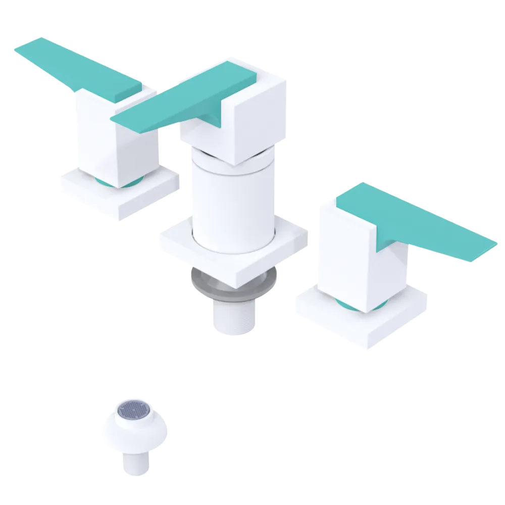 Rubinet Bidet Fitting with Spray, Diverter, and Vacuum Breaker (less drain) Matt White