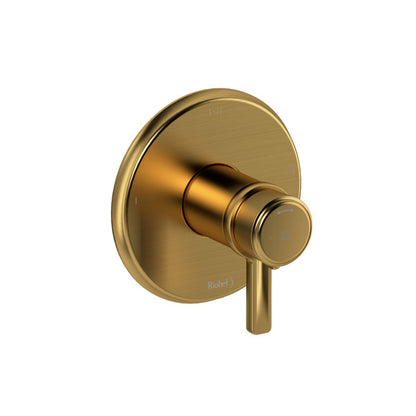 RIOBEL Momenti 1/2" Thermostatic & Pressure Balance Trim With 3 Functions (Shared) - Chrome With J