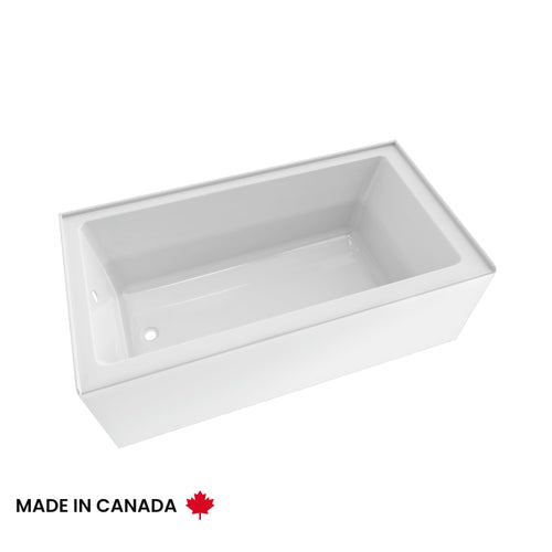 Albana 3060 IFS AFR Acrylic Alcove Left-Hand Drain Bathtub in White
