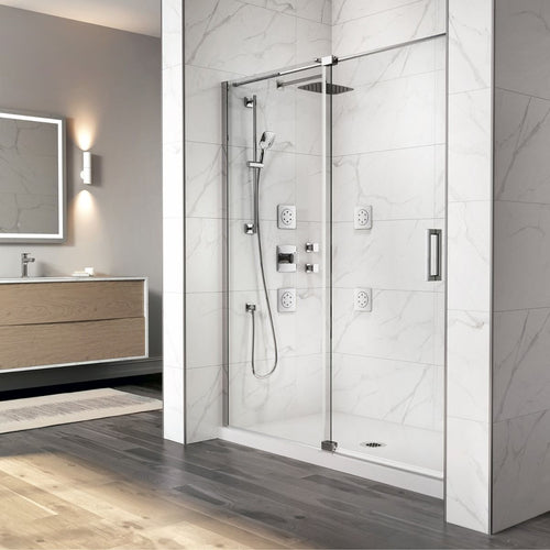 Kalia DISTINK 36” x 77” pivot shower door - KP protective film – DR1738-110-005