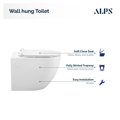 ALPS Wall-Mounted Toilet- KW-9003W - Golzar Home