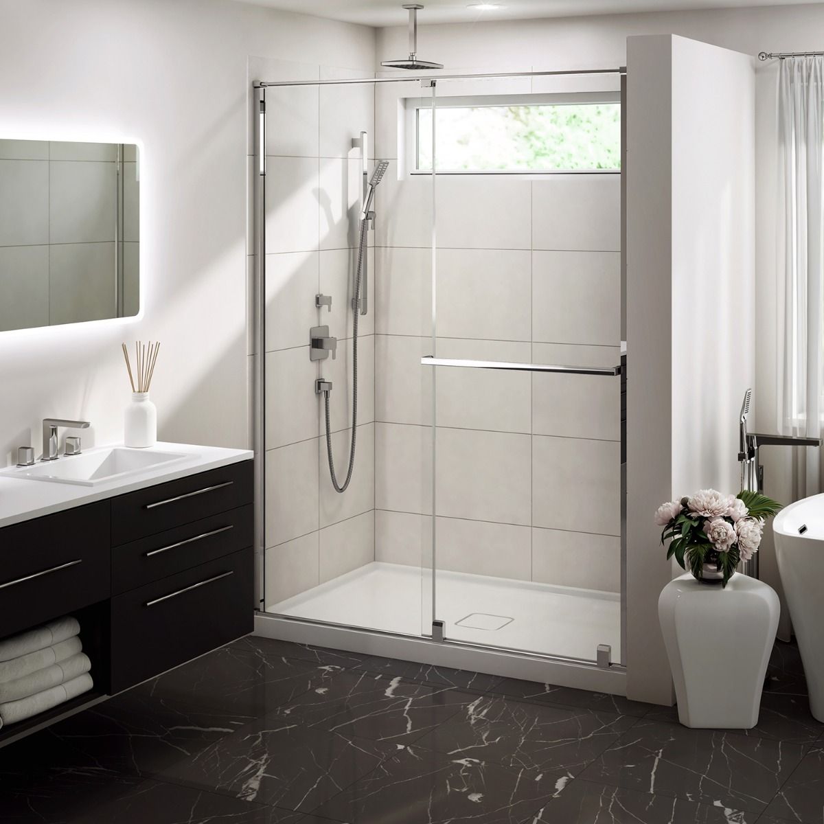 Kalia BALANCIA 60” x 79” sliding shower door – DR1853/DR1854-115-003