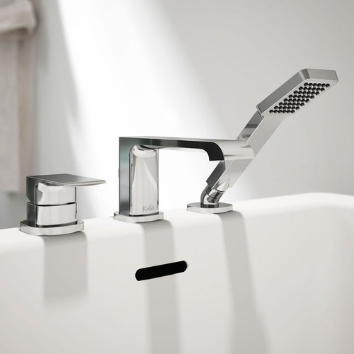 Kalia SOBRIO - Pressure balance 3-piece deckmount tub filler with handshower – BF1815-110