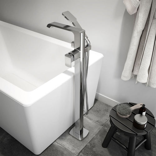 Kalia Sobrio Floormount tub filler with handshower – BF1861-110