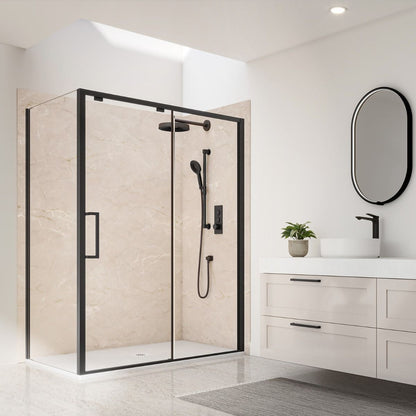 Kalia Mineral #520 - Gloss Shower wall 36 x 36 - Corner Installation