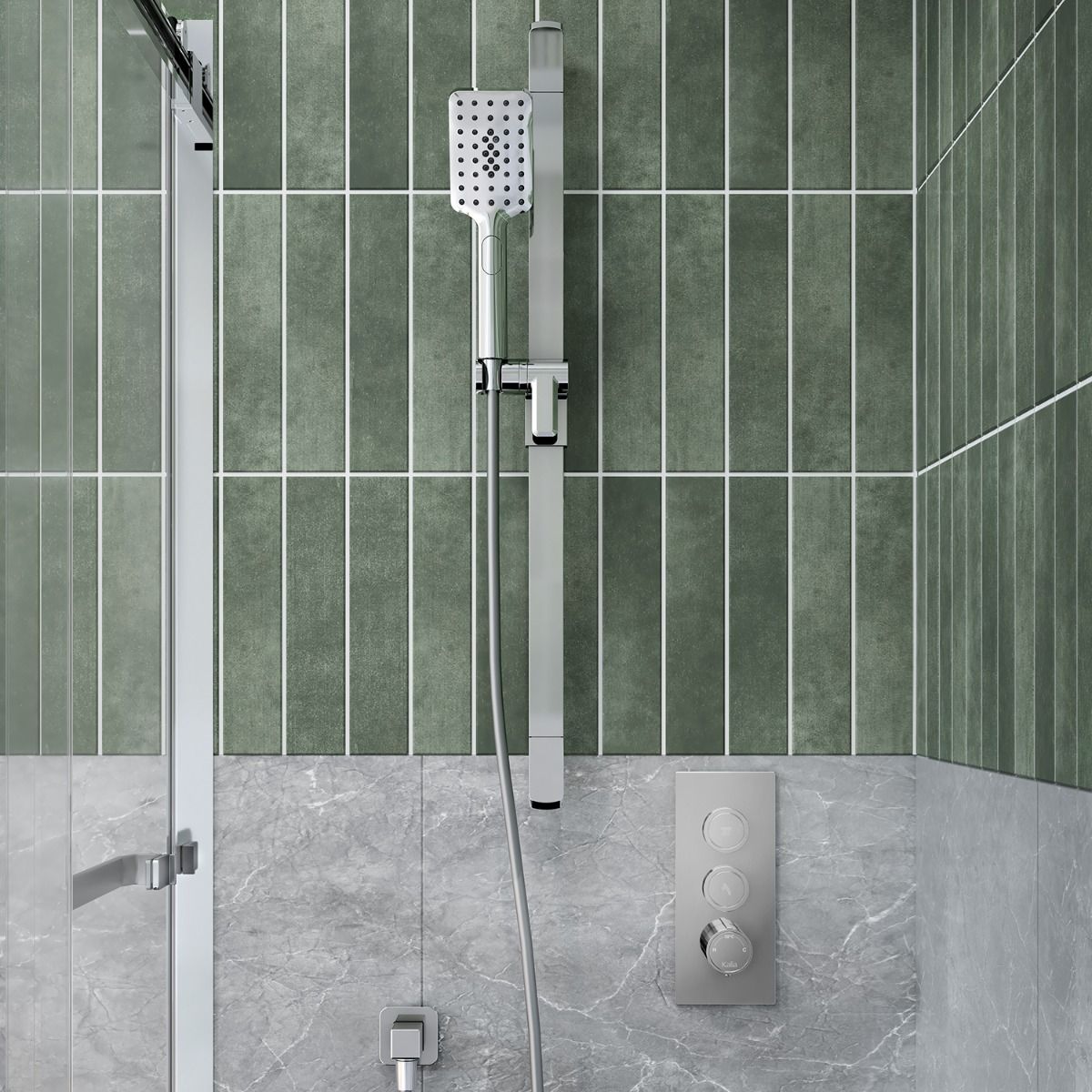 Kalia KAREO TB2 Thermostatic shower systems with push-button - Wall arm – BF2099-110
