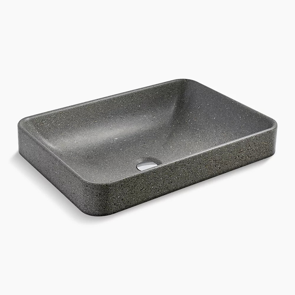 WasteLAB® Vox® 23" rectangular vessel bathroom sink, no overflow