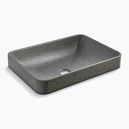 WasteLAB® Vox® 23" rectangular vessel bathroom sink, no overflow
