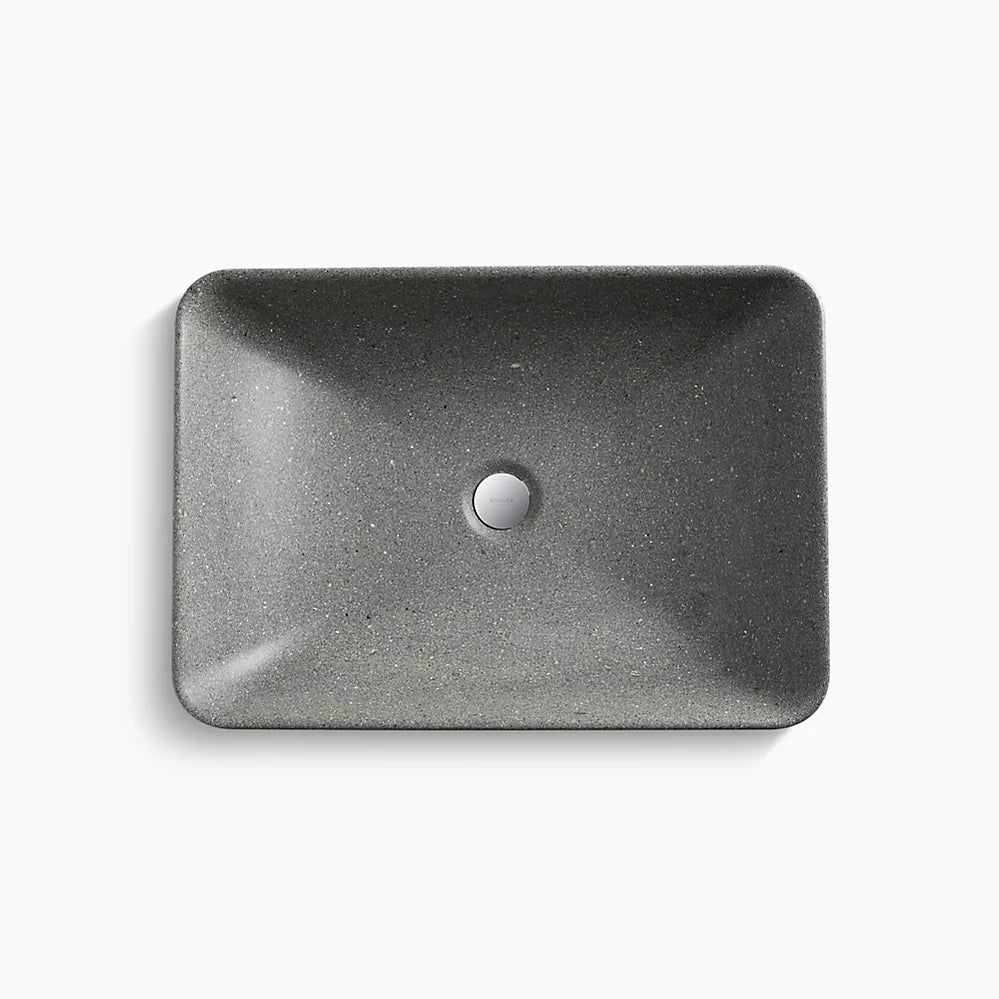 WasteLAB® Vox® 23" rectangular vessel bathroom sink, no overflow